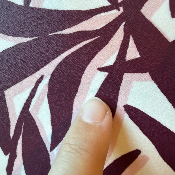 Kate Spade Maroon and Cream Leaf Pattern Tote - Picture 6 of 11